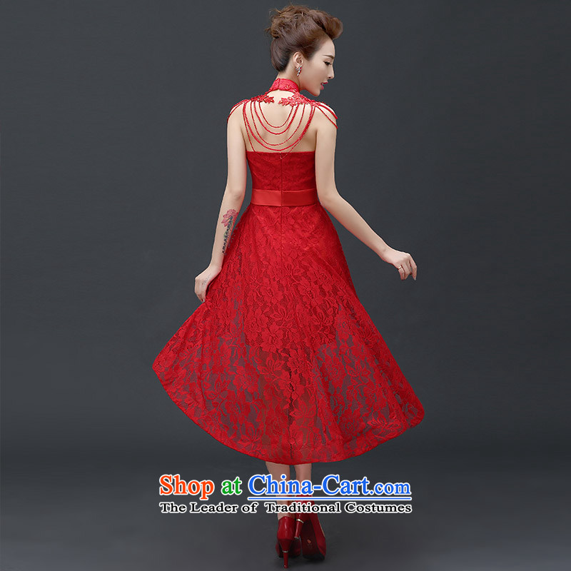 According to Lin Sha 2015 new bride front stub long after the marriage services long video transmitted the word thin red dress shoulder female red tailored customer service, in accordance with the Advisory Lin Sha , , , shopping on the Internet