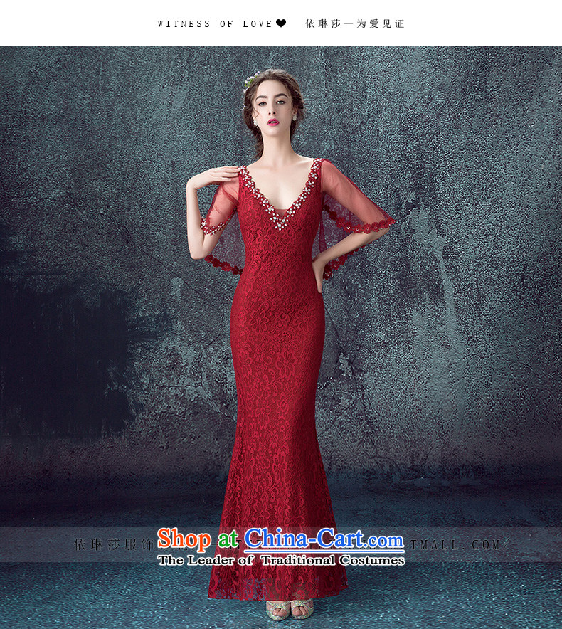 According to Lin Sha 2015 new bride bows services fall marriage shawl dress betrothal wine red long crowsfoot dress Sau San tailored consulting customer service picture, prices, brand platters! The elections are supplied in the national character of distribution, so action, buy now enjoy more preferential! As soon as possible.