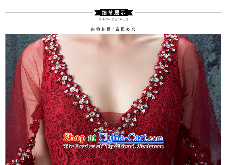 According to Lin Sha 2015 new bride bows services fall marriage shawl dress betrothal wine red long crowsfoot dress Sau San tailored consulting customer service picture, prices, brand platters! The elections are supplied in the national character of distribution, so action, buy now enjoy more preferential! As soon as possible.