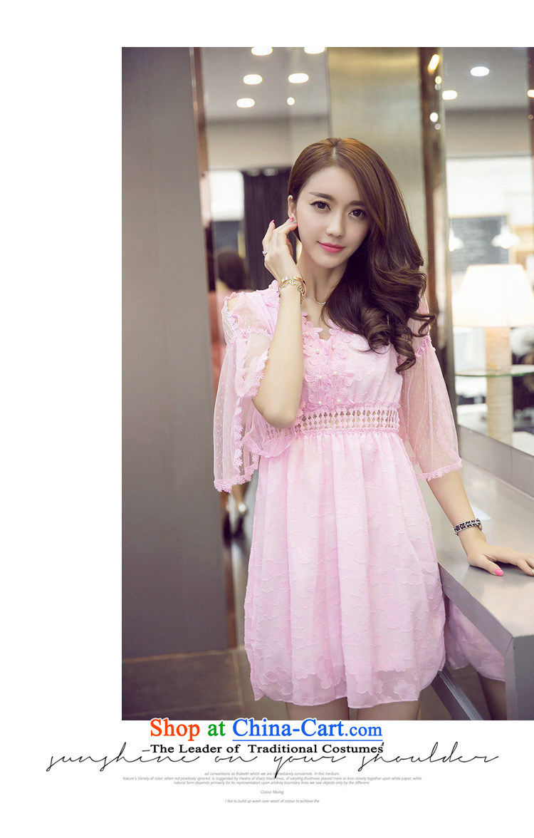  2015-January Monrovia Kosovo of horn cuff sexy V-Neck foutune chiffon lace dresses princess skirt pink dresses M picture, prices, brand platters! The elections are supplied in the national character of distribution, so action, buy now enjoy more preferential! As soon as possible.