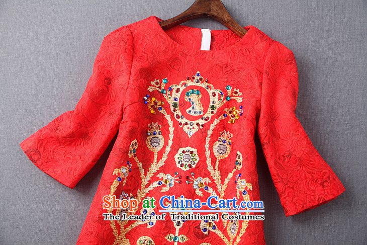 The OSCE Poetry Film 2015 autumn and winter new women's retro booking drill jacquard Sau San A skirt dresses red dress skirt wear skirts RED M picture, prices, brand platters! The elections are supplied in the national character of distribution, so action, buy now enjoy more preferential! As soon as possible.