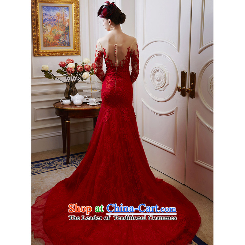 Wedding dresses new 2015 love you want to drop the red crowsfoot bows serving evening dresses RED M HIV in , , , shopping on the Internet