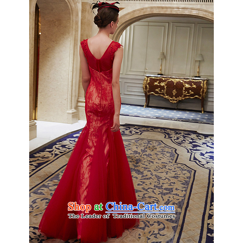 Wedding dresses autumn 2015 New Overgrown Tomb in red crowsfoot bows drop off Red Dress S, AIDS will improve shopping on the Internet has been pressed.