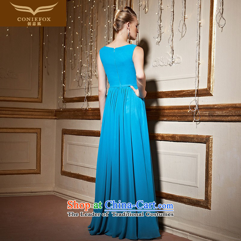 Creative fox borrowing two blue shawl dress elegant long sleeveless dress annual meeting under the auspices of evening dress will drink service long skirt benefiting 30,988 Blue Fox (coniefox S creative) , , , shopping on the Internet