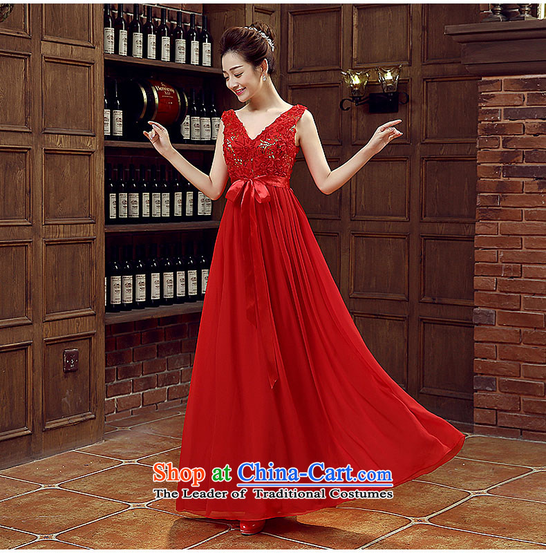 Non-you do not marry 2015 new evening dresses red married long strap dress deep V-neck and sexy bows to lace bridesmaid dress dresses RED M picture, prices, brand platters! The elections are supplied in the national character of distribution, so action, buy now enjoy more preferential! As soon as possible.