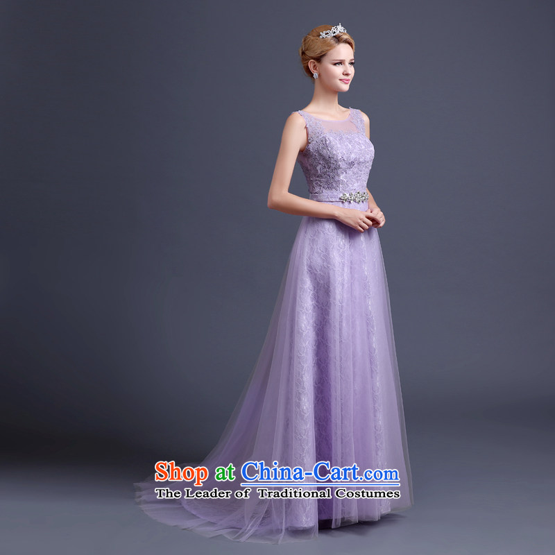 High-end wedding dresses dream purple bride wedding dress small tail light purple skirt princess banquet dress moderator dress bride bows light purple services tailored, does not allow for every JIAONI stephanie () , , , shopping on the Internet
