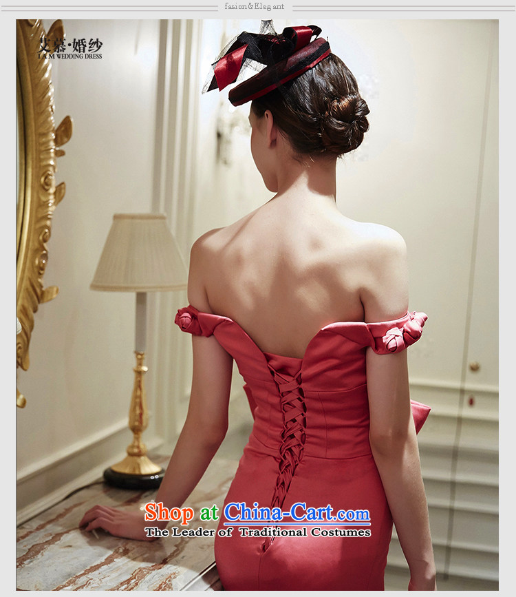 The wedding dresses HIV NEW 2015 maple red word hung shoulder bows services evening dresses watermelon red L picture, prices, brand platters! The elections are supplied in the national character of distribution, so action, buy now enjoy more preferential! As soon as possible.