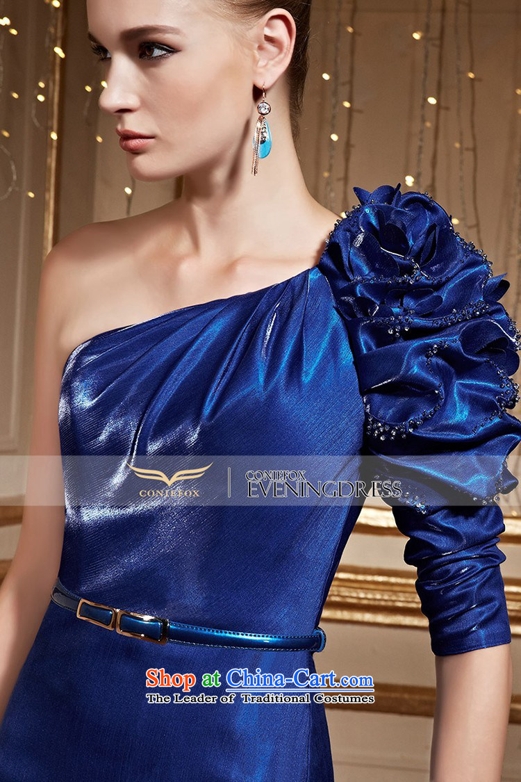 Creative New 2015 FOX single shoulder length of blue dress evening drink services under the auspices of the annual session will dress female banquet long skirt 82239 blue XL Photo, prices, brand platters! The elections are supplied in the national character of distribution, so action, buy now enjoy more preferential! As soon as possible.
