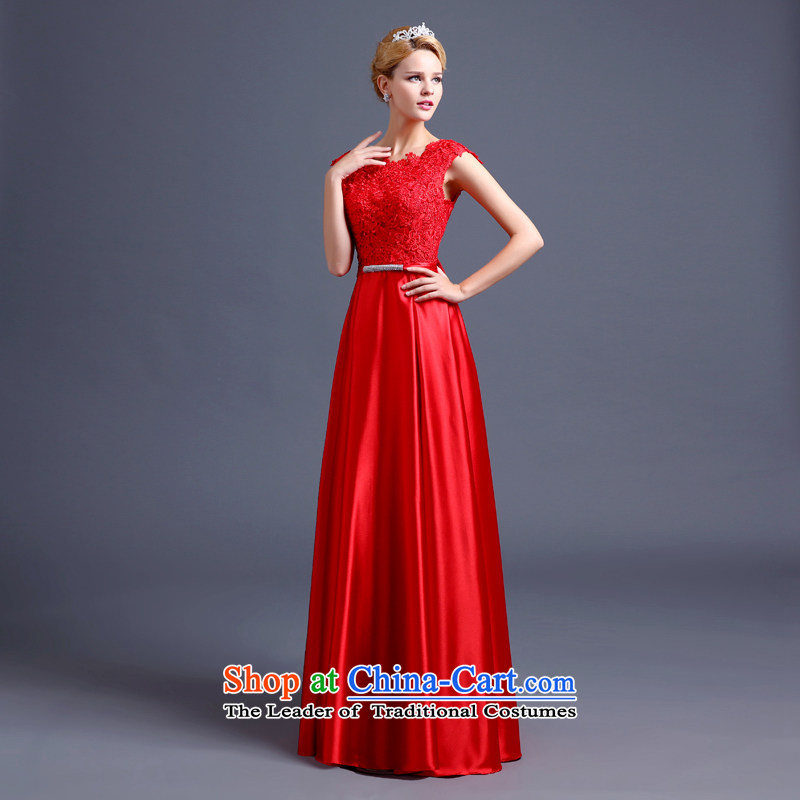 2015 Spring and Fall to align the new bride, Wedding Dress lace red bows services video thin waist bow tie evening dresses red S, every JIAONI stephanie () , , , shopping on the Internet