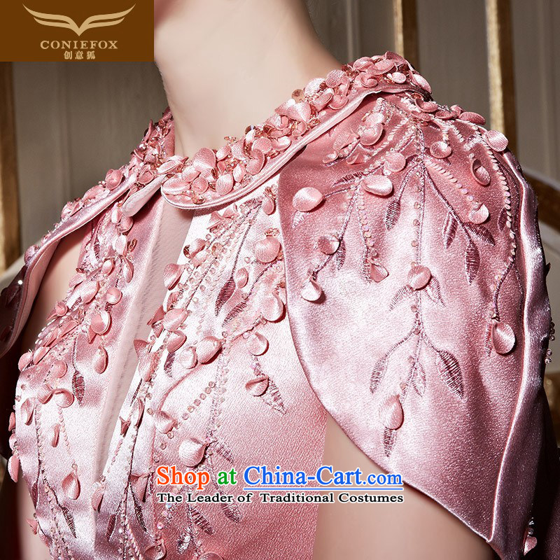 Creative Fox continental banquet evening dresses and stylish leave two shawls dress pink drink services under the auspices of marriages dress female 82231 will pink M creative Fox (coniefox) , , , shopping on the Internet