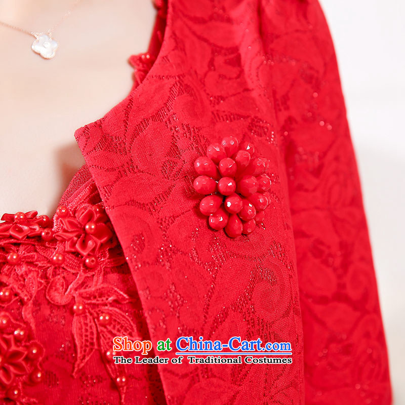 Load New autumn 2015 aristocratic new bride dress a marriage dresses red dress bows serving two kits female red , L, arrogant season (OMMECHE) , , , shopping on the Internet