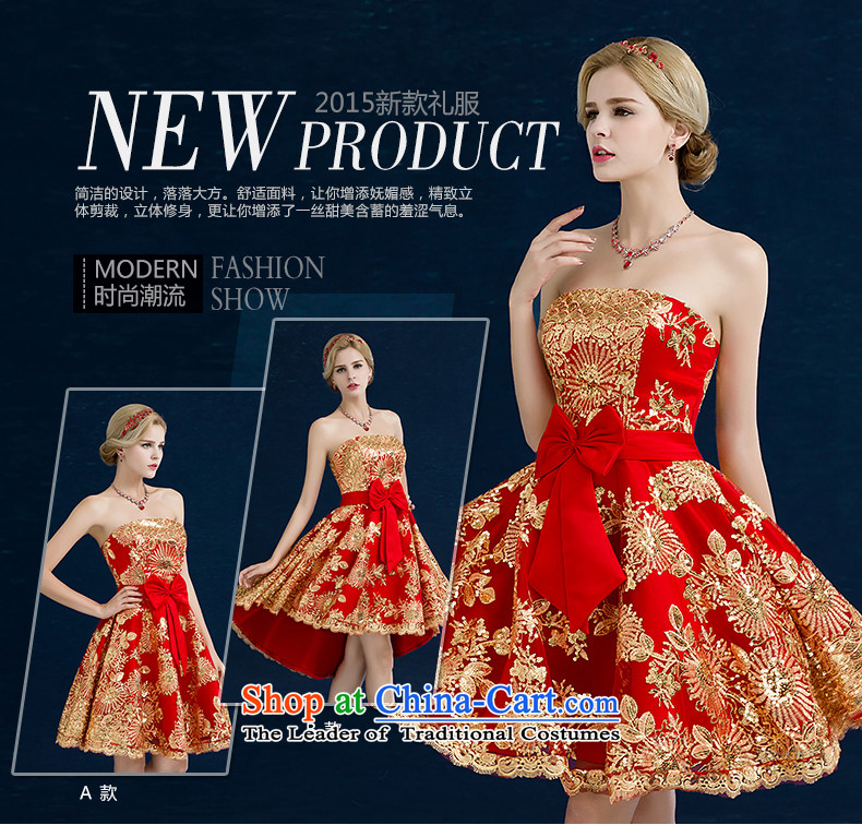 Jiang bride bows service seal 2015 new autumn and winter and chest Wedding Dress Short, banquet dress lace larger evening dresses red anointed chest XXL picture, prices, brand platters! The elections are supplied in the national character of distribution, so action, buy now enjoy more preferential! As soon as possible.