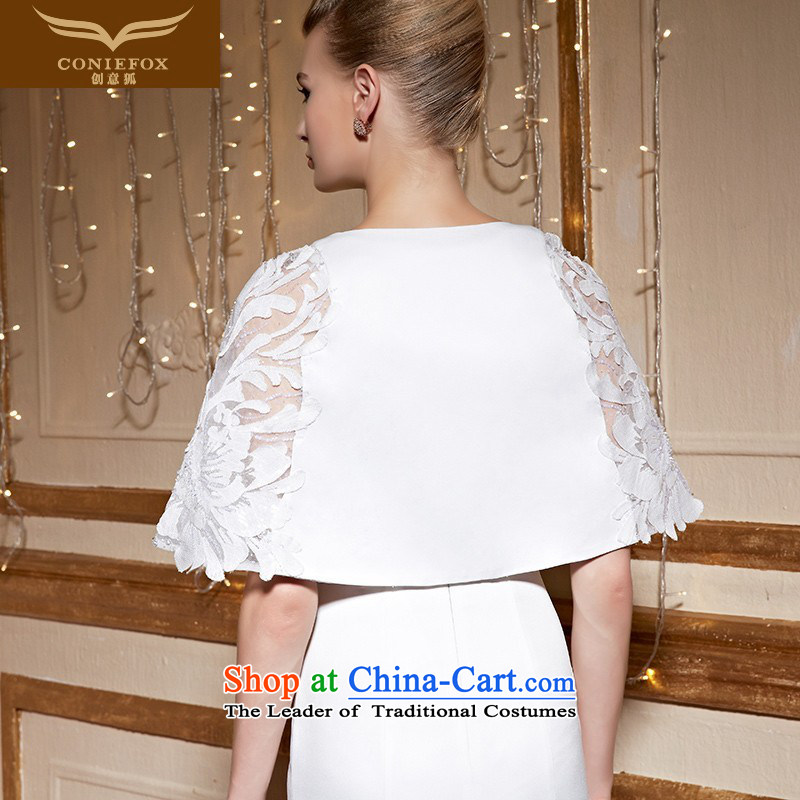 Creative white cape fox two kits banquet evening dress elegant long annual meeting of persons chairing the Female dress show long skirt evening drink service 31039 White XL, creative Fox (coniefox) , , , shopping on the Internet