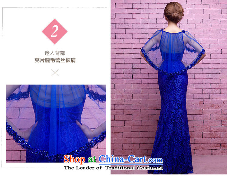 Love of the life of the new 2015 Royal Blue sexy deep V-neck in the light of the word chip lace shoulder cape crowsfoot dress banquet dinner dress Blue M picture, prices, brand platters! The elections are supplied in the national character of distribution, so action, buy now enjoy more preferential! As soon as possible.