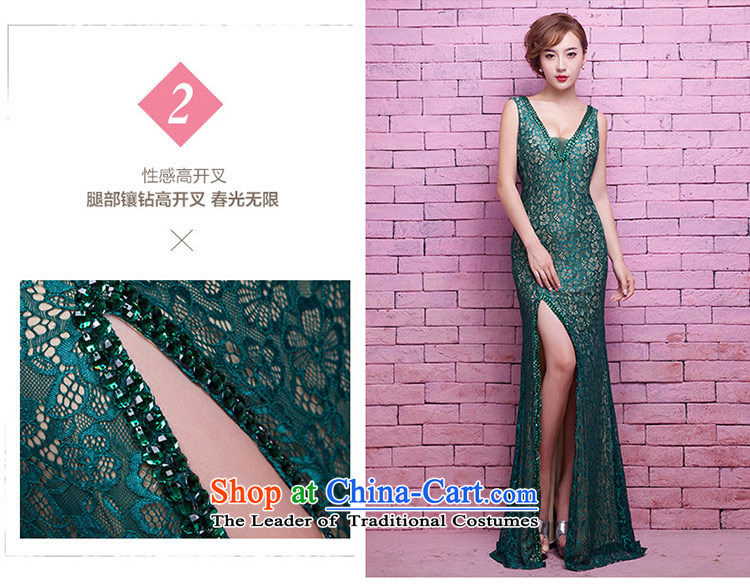 Love of the life of the new 2015 lace diamond slotted shoulder deep V collar height of the forklift truck and sexy crowsfoot banquet dress marriage bridesmaid services dark green S picture, prices, brand platters! The elections are supplied in the national character of distribution, so action, buy now enjoy more preferential! As soon as possible.