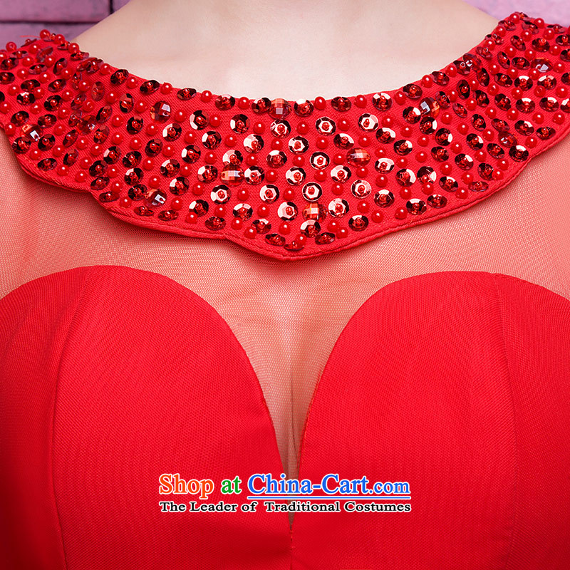Love of the life of the new 2015 RED spike on-chip beads round-neck collar a crowsfoot bride toasting champagne shoulder field services and sexy small red tail to take the message size, designed love of the overcharged shopping on the Internet has been pressed.