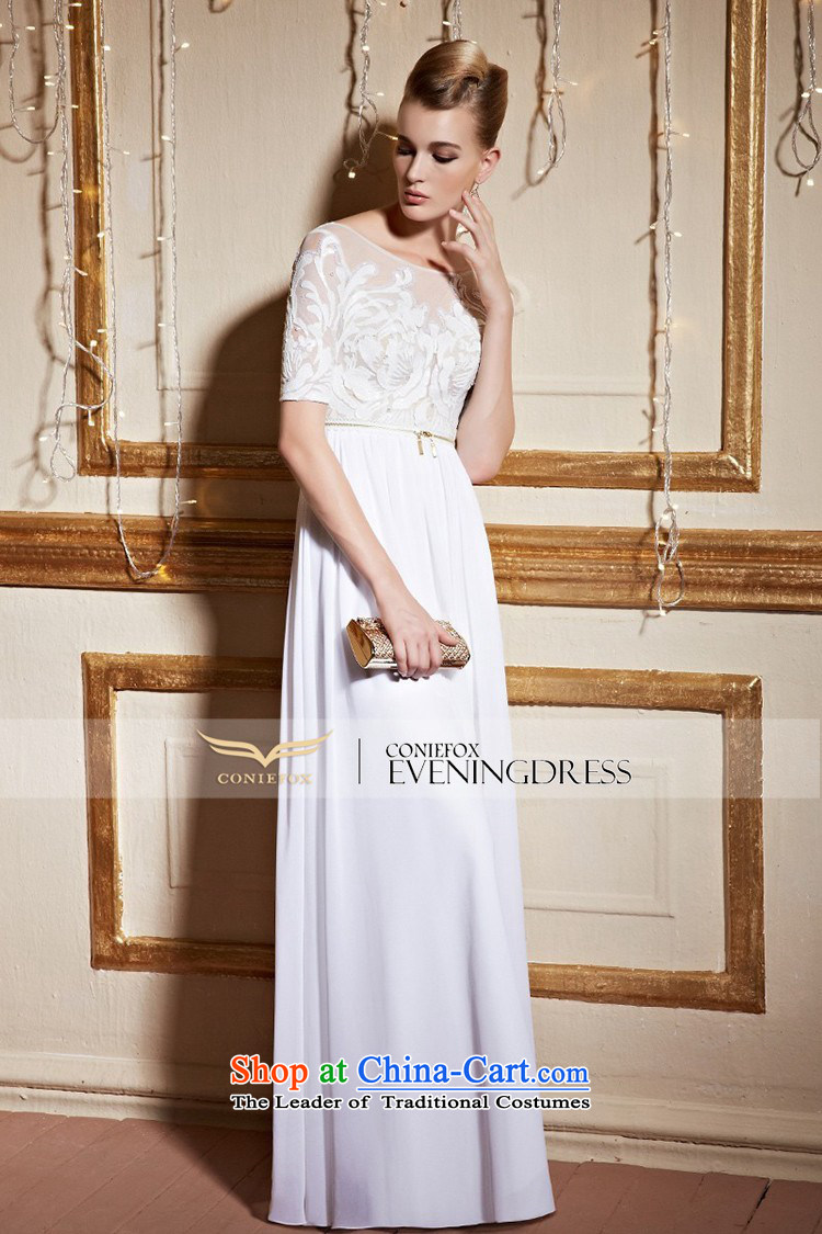 Creative Fox stylish lace short-sleeved gown white wedding banquet toasting champagne evening services under the auspices of Sau San dress girl will long skirt 31 018 White XL Photo, prices, brand platters! The elections are supplied in the national character of distribution, so action, buy now enjoy more preferential! As soon as possible.