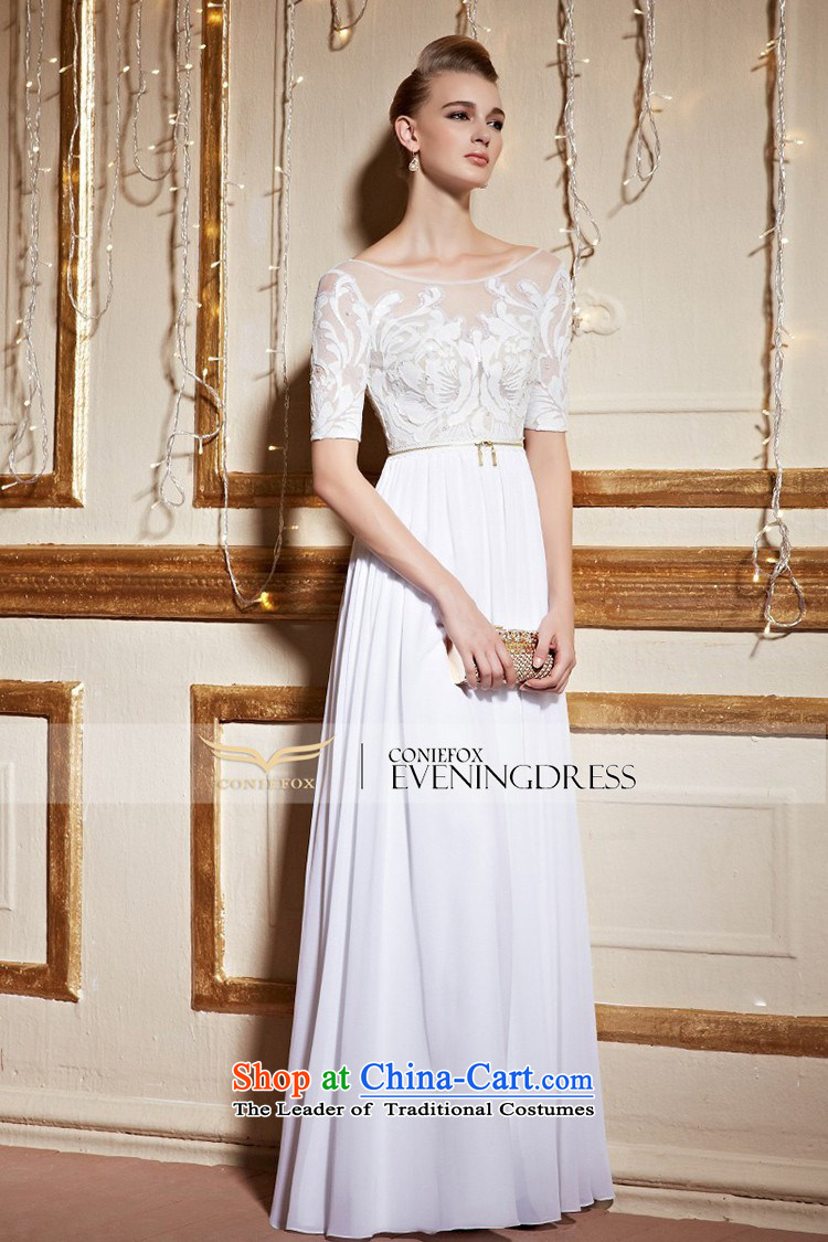 Creative Fox stylish lace short-sleeved gown white wedding banquet toasting champagne evening services under the auspices of Sau San dress girl will long skirt 31 018 White XL Photo, prices, brand platters! The elections are supplied in the national character of distribution, so action, buy now enjoy more preferential! As soon as possible.