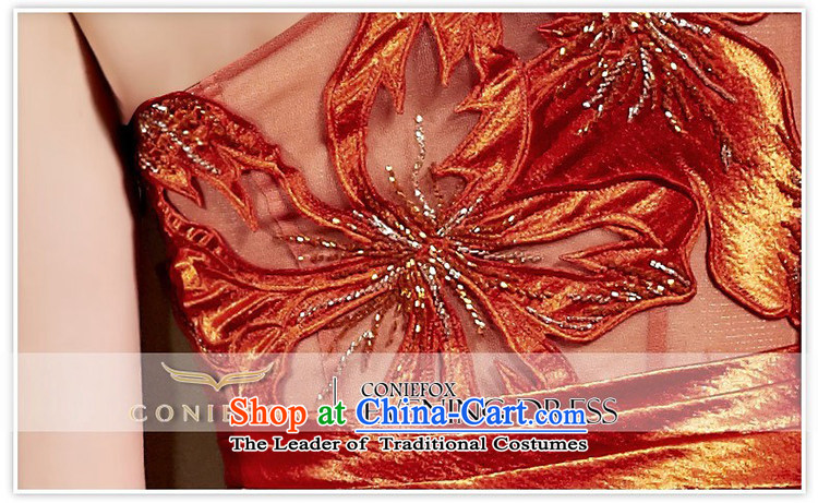 Creative Fox red-orange shoulder dress marriages bows services under the auspices of Sau San will dress stylish embroidered dress long skirt 31015 red-orange XXL picture, prices, brand platters! The elections are supplied in the national character of distribution, so action, buy now enjoy more preferential! As soon as possible.