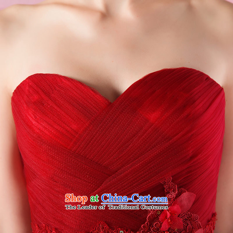 Love of the life of new products by 2015 and sexy red heart-shaped anointed chest Foutune of video thin zipper bride bows services tail dress red , L, love of the overcharged shopping on the Internet has been pressed.
