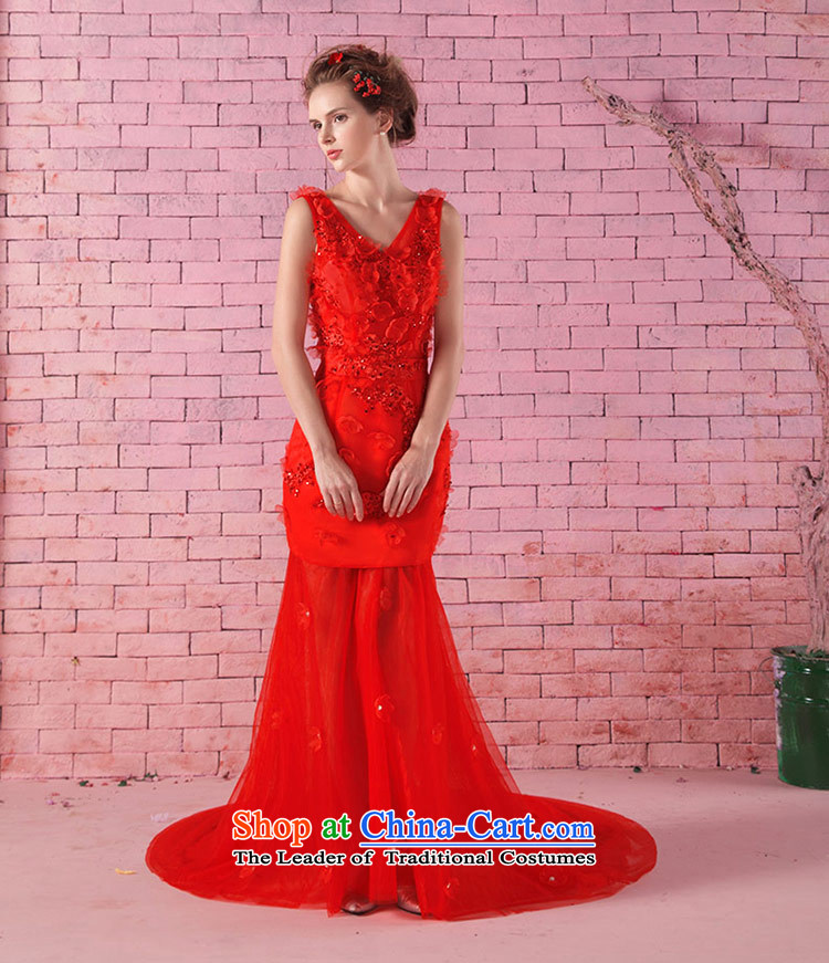 Love of the life of the new 2015 V-Neck word stylish shoulder Korean brides saika strap video thin tail dress marriages bows services tailor-made exclusively concept red message size pictures, prices, brand platters! The elections are supplied in the national character of distribution, so action, buy now enjoy more preferential! As soon as possible.