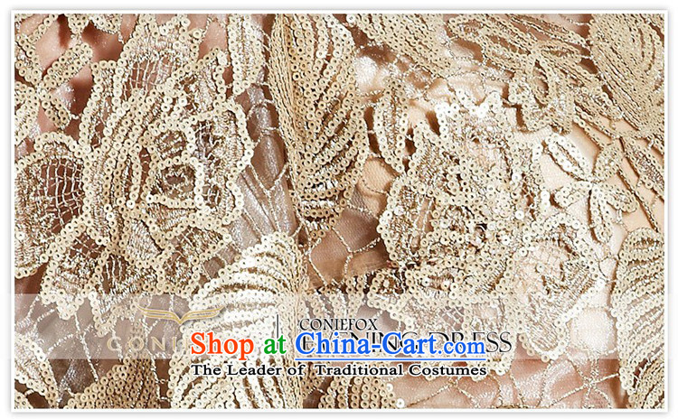 Creative Fox stylish bat sleeves lace engraving banquet hosted evening dress suit Female Sau San long evening drink service red carpet dress long skirt 31009 Golden M pre-sale picture, prices, brand platters! The elections are supplied in the national character of distribution, so action, buy now enjoy more preferential! As soon as possible.
