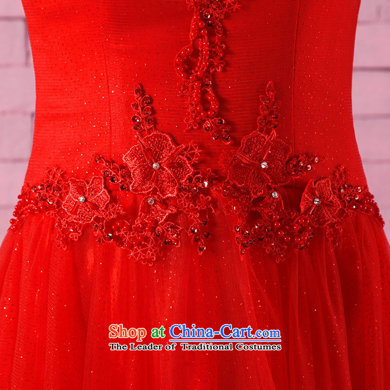 Love of the life of the new Word 2015 shoulder marriages bows to Korean lace dress red long evening dresses and red M love of the overcharged shopping on the Internet has been pressed.