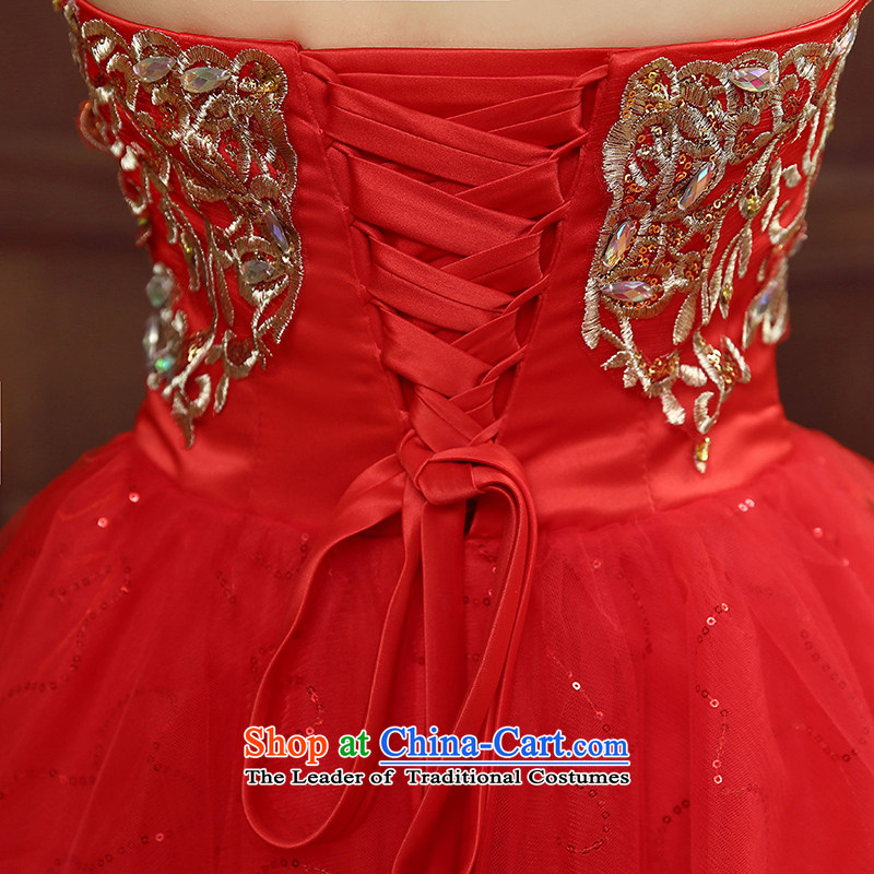 Non-you do not marry sister bridesmaid dress skirt 2015 new fall short stylish evening dresses and chest Foutune of video services bows thin diamond dresses red , L, non-you do not marry shopping on the Internet has been pressed.