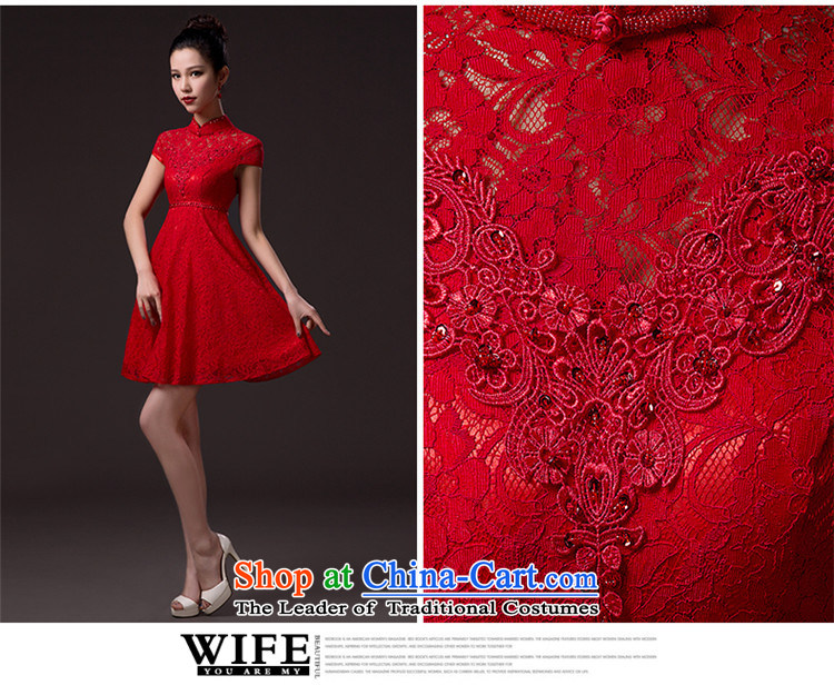      New stylish 2015 HUNNZ spring and summer lace bridal dresses solid color short, banquet evening dresses bows services red L picture, prices, brand platters! The elections are supplied in the national character of distribution, so action, buy now enjoy more preferential! As soon as possible.