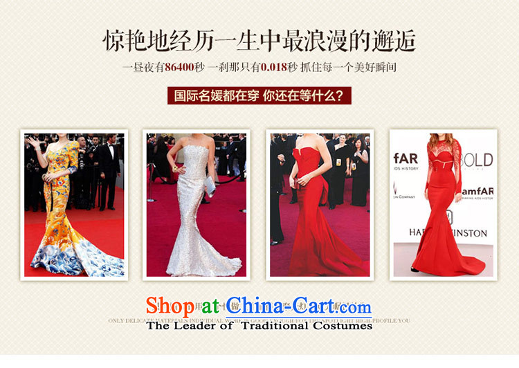 Love of the life of the new 2015 retro-history embroidery crowsfoot tail dress marriages bows service banquet evening dresses made red message size picture concept designed, prices, brand platters! The elections are supplied in the national character of distribution, so action, buy now enjoy more preferential! As soon as possible.