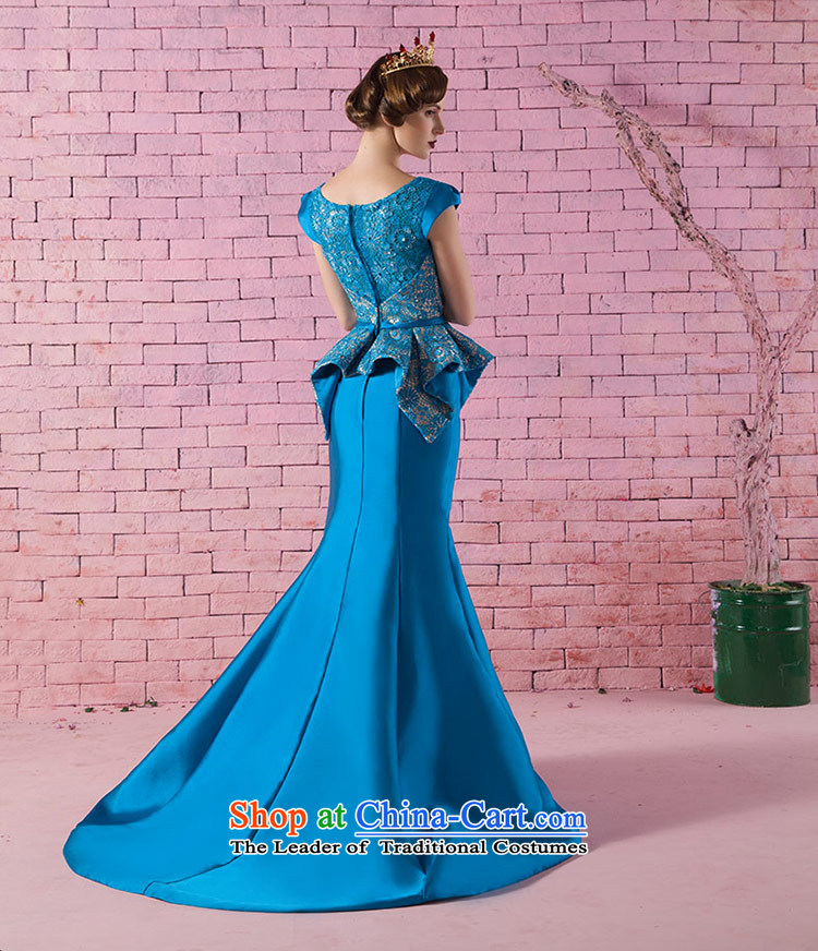 Love of the overcharged new Word 2015 retro shoulder stereo lace Foutune of video thin crowsfoot tail bride bows services banquet dinner dress light blue tailor-made exclusively concept message size pictures, prices, brand platters! The elections are supplied in the national character of distribution, so action, buy now enjoy more preferential! As soon as possible.