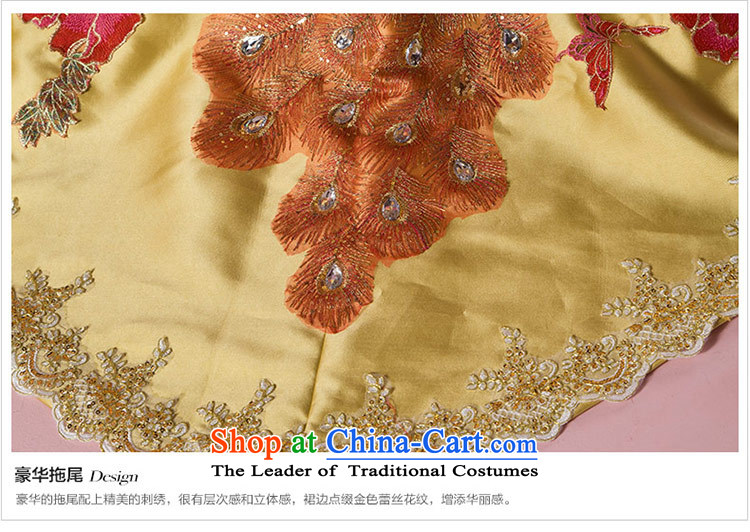 Love of the life of the new 2015 retro upscale Phoenix Peony embroidery anointed chest Golden Ballroom tail dress marriages bows services tailor-made exclusively concept gold message size pictures, prices, brand platters! The elections are supplied in the national character of distribution, so action, buy now enjoy more preferential! As soon as possible.
