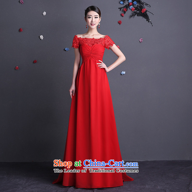 2015 new stylish HUNNZ bride wedding dress red dress length) bows services red long S,HUNNZ,,, shopping on the Internet