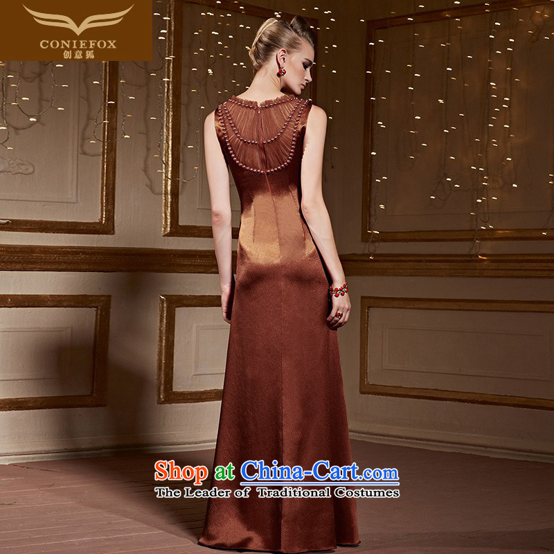 Creative Fox sleeveless shoulders banquet evening dresses long dresses Sau San under the auspices of the girl will marry evening drink served long skirt 31,000 M, creative Fox Brown (coniefox) , , , shopping on the Internet