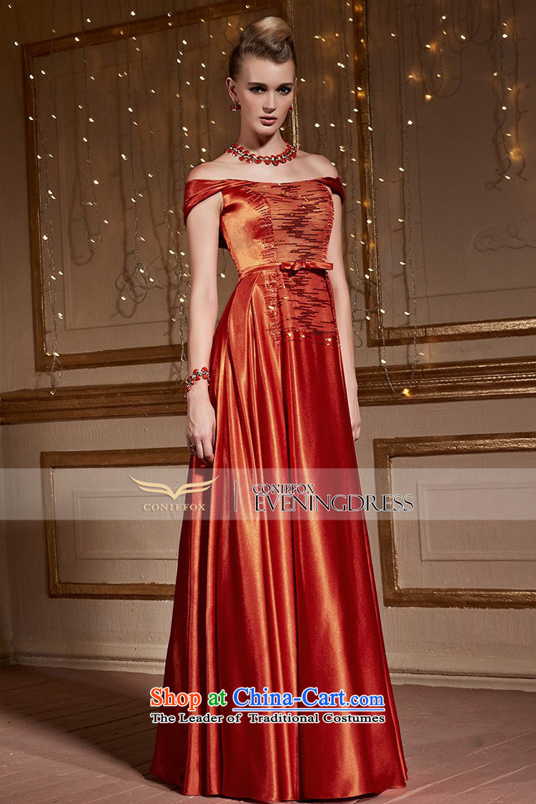 Creative word fox shoulder evening dresses marriage bows services back door dresses and stylish bride nail pearl banquet dress Female dress Sau San autumn 30993 red-orange M picture, prices, brand platters! The elections are supplied in the national character of distribution, so action, buy now enjoy more preferential! As soon as possible.