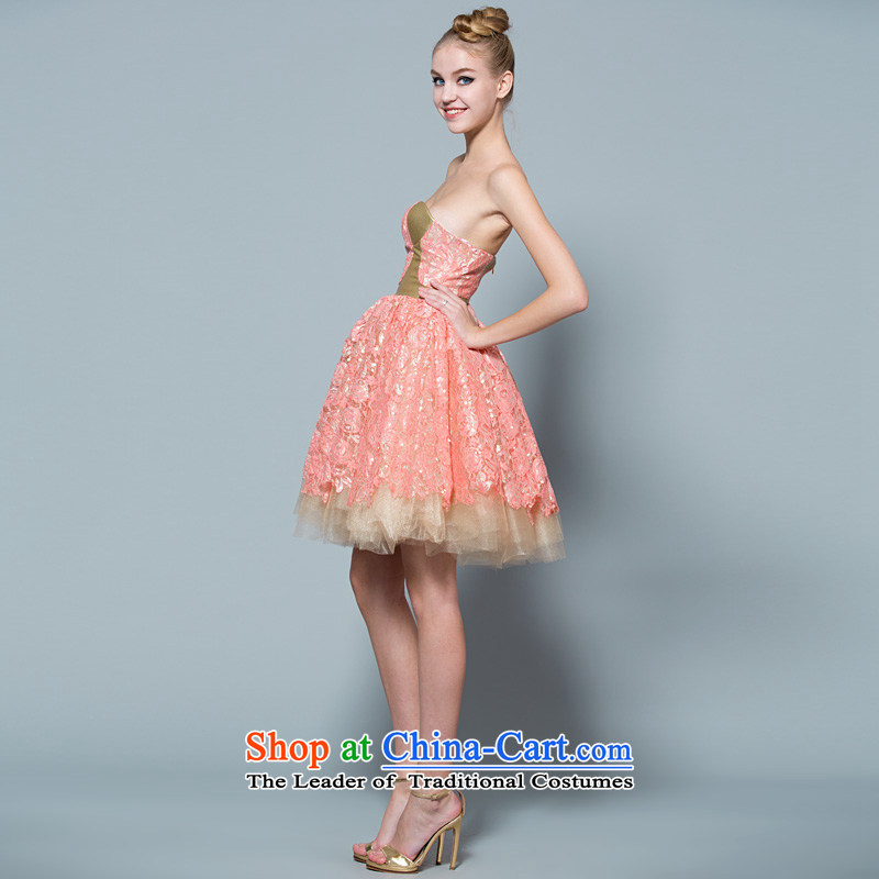 A lifetime of wedding dresses 2014 autumn and winter new lace anointed chest banquet ball dress skirt 30230848 pink 165/88A, spot a lifetime yarn , , , shopping on the Internet