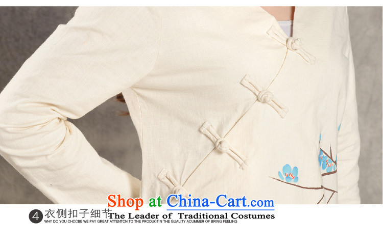 The metered parking spaces of Chinese New Year 2015 Flower improved long-sleeved Tang dynasty women fall ethnic Han-tea service 8022# White XL Photo cheongsam, prices, brand platters! The elections are supplied in the national character of distribution, so action, buy now enjoy more preferential! As soon as possible.
