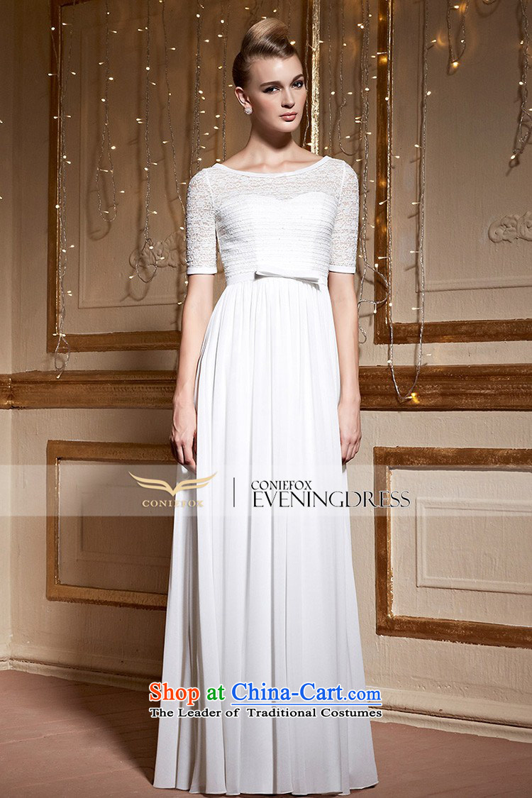 Creative Fox lace white banquet evening dress bride wedding dresses services under the auspices of the annual sessions of marriage toasting champagne evening dress show long skirt 30991 White XL Photo autumn, prices, brand platters! The elections are supplied in the national character of distribution, so action, buy now enjoy more preferential! As soon as possible.