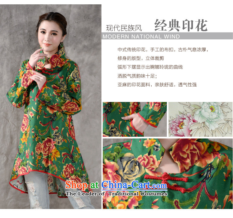 The metered parking spaces and a new women's autumn 2015 replacing arts van ethnic stamp cotton linen dresses 8019# long-sleeved green M picture, prices, brand platters! The elections are supplied in the national character of distribution, so action, buy now enjoy more preferential! As soon as possible.