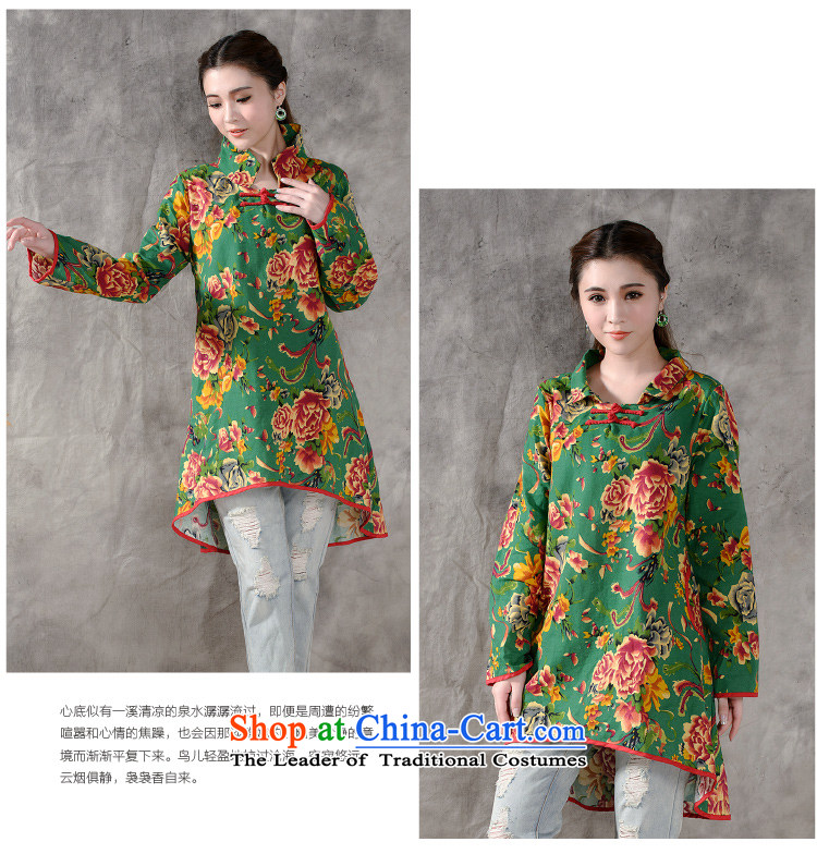 The metered parking spaces and a new women's autumn 2015 replacing arts van ethnic stamp cotton linen dresses 8019# long-sleeved green M picture, prices, brand platters! The elections are supplied in the national character of distribution, so action, buy now enjoy more preferential! As soon as possible.