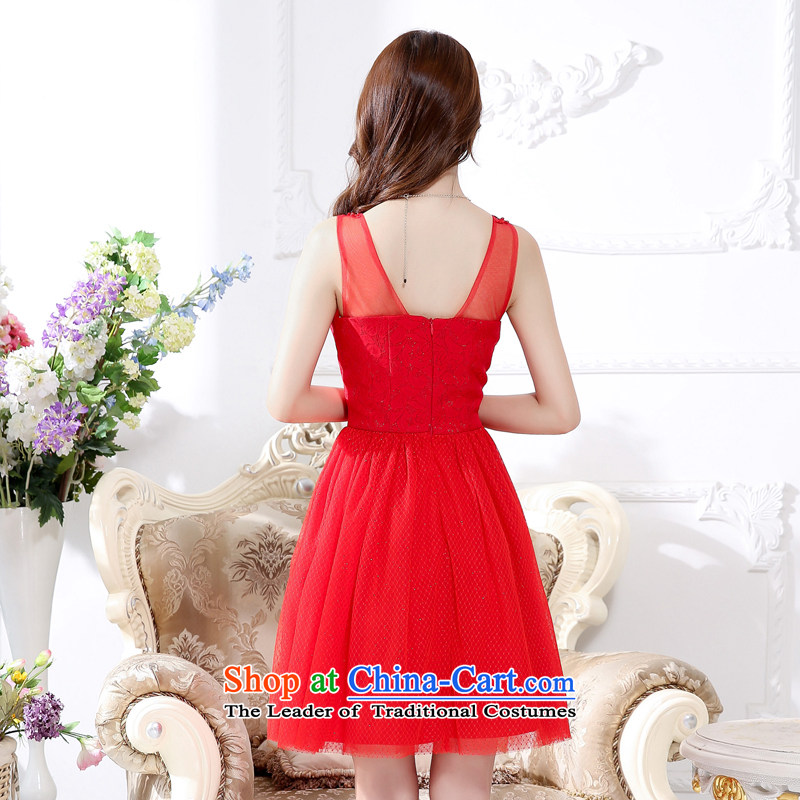 Mei Lin Shing autumn 2015 new Korean fashion sense of wedding gauze two kits dress dresses RED M Mei Lin Shing Shopping on the Internet has been pressed.