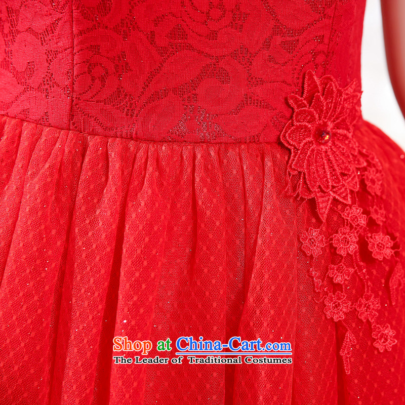 Mei Lin Shing autumn 2015 new Korean fashion sense of wedding gauze two kits dress dresses RED M Mei Lin Shing Shopping on the Internet has been pressed.