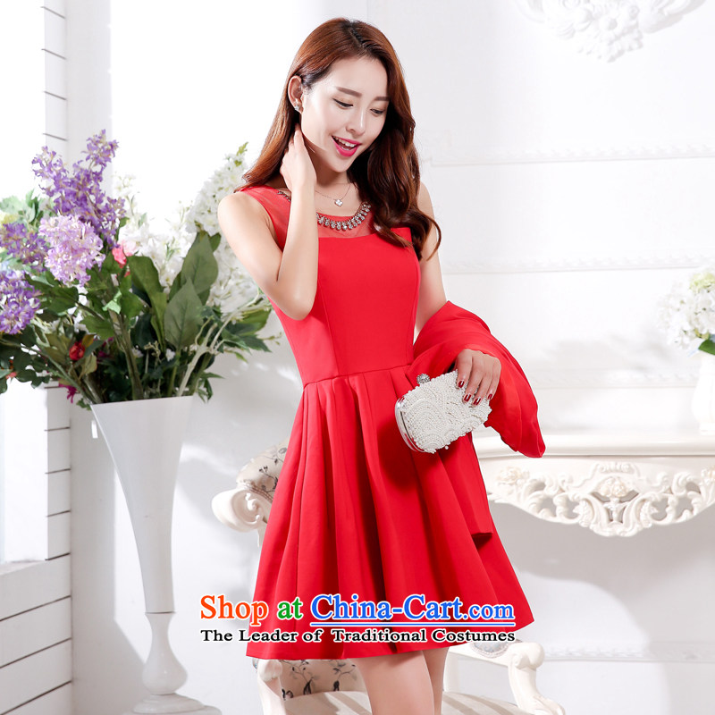 Mei Lin Shing spring and autumn 2015 New Sau San Red Dress Kit girl brides dress bows services back to door two kits long-sleeved red M Mei Lin Shing Shopping on the Internet has been pressed.