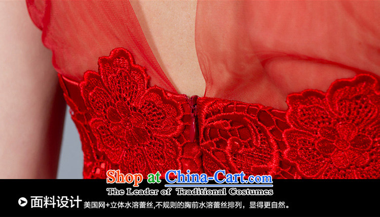 A lifetime of 2015 New bows service of Chinese collar red lace short-sleeved qipao gown 40121017 marriage small red 160/84A 30 days pre-sale picture, prices, brand platters! The elections are supplied in the national character of distribution, so action, buy now enjoy more preferential! As soon as possible.