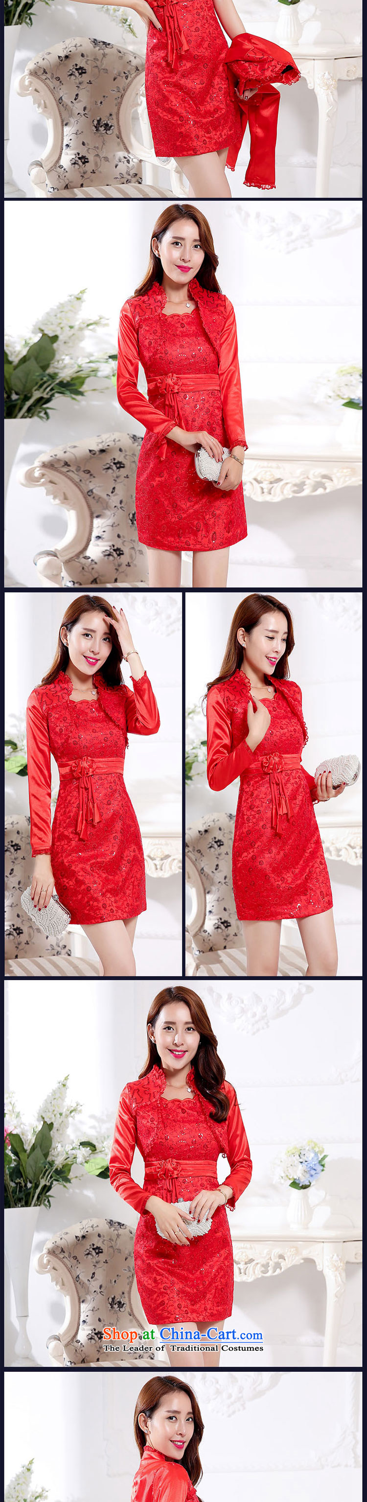 Mei Lin Shing 2015 new cheongsam dress marriage Chinese Dress spring and summer red lace retro improved bride bows services RED M picture, prices, brand platters! The elections are supplied in the national character of distribution, so action, buy now enjoy more preferential! As soon as possible.