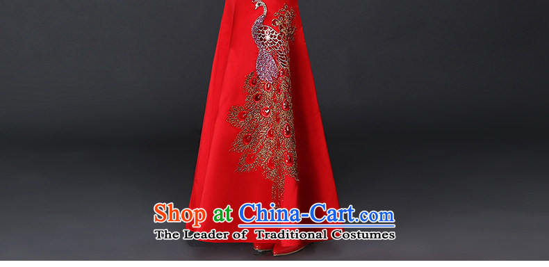 Shoulder bows services tslyzm qipao bride wedding dress crowsfoot long satin moderator female 2015 new autumn and winter RED M picture, prices, brand platters! The elections are supplied in the national character of distribution, so action, buy now enjoy more preferential! As soon as possible.