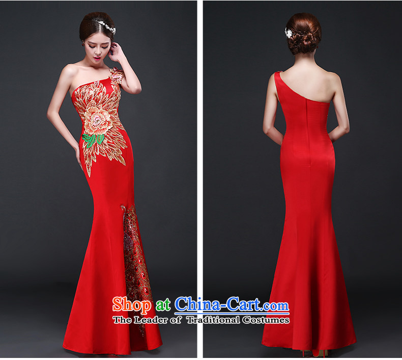 Shoulder bows services tslyzm qipao bride wedding dress crowsfoot long satin moderator female 2015 new autumn and winter RED M picture, prices, brand platters! The elections are supplied in the national character of distribution, so action, buy now enjoy more preferential! As soon as possible.