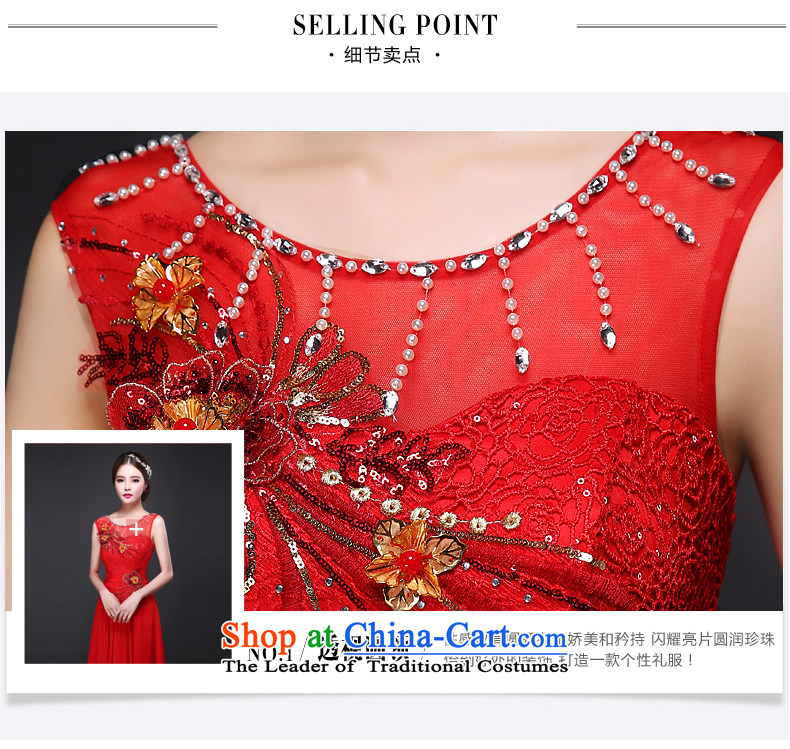 Tslyzm wedding dress long bride bows services fall/winter 2015 new chiffon lace water drilling evening dress skirt RED M picture, prices, brand platters! The elections are supplied in the national character of distribution, so action, buy now enjoy more preferential! As soon as possible.
