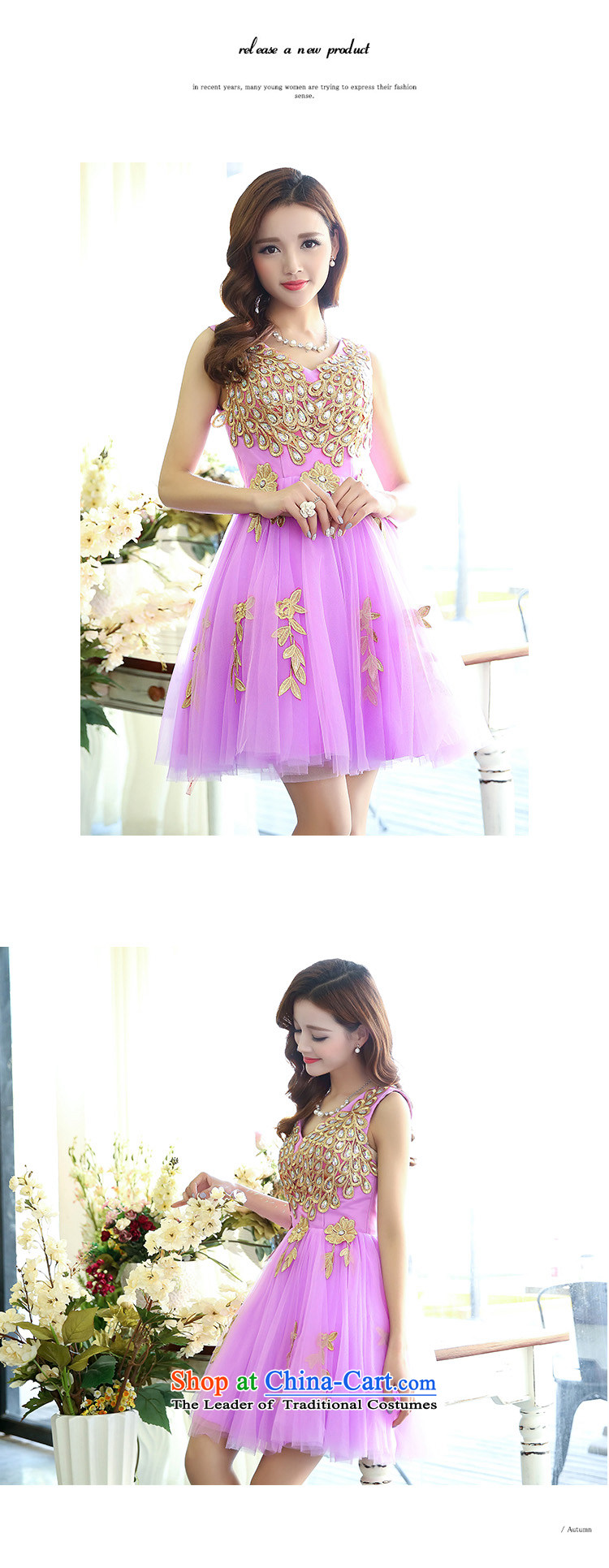 2015 Flower embroidery chaplain again diamond waist bon bon bridesmaid bridal dresses skirt HSZM1517 PURPLE S picture, prices, brand platters! The elections are supplied in the national character of distribution, so action, buy now enjoy more preferential! As soon as possible.