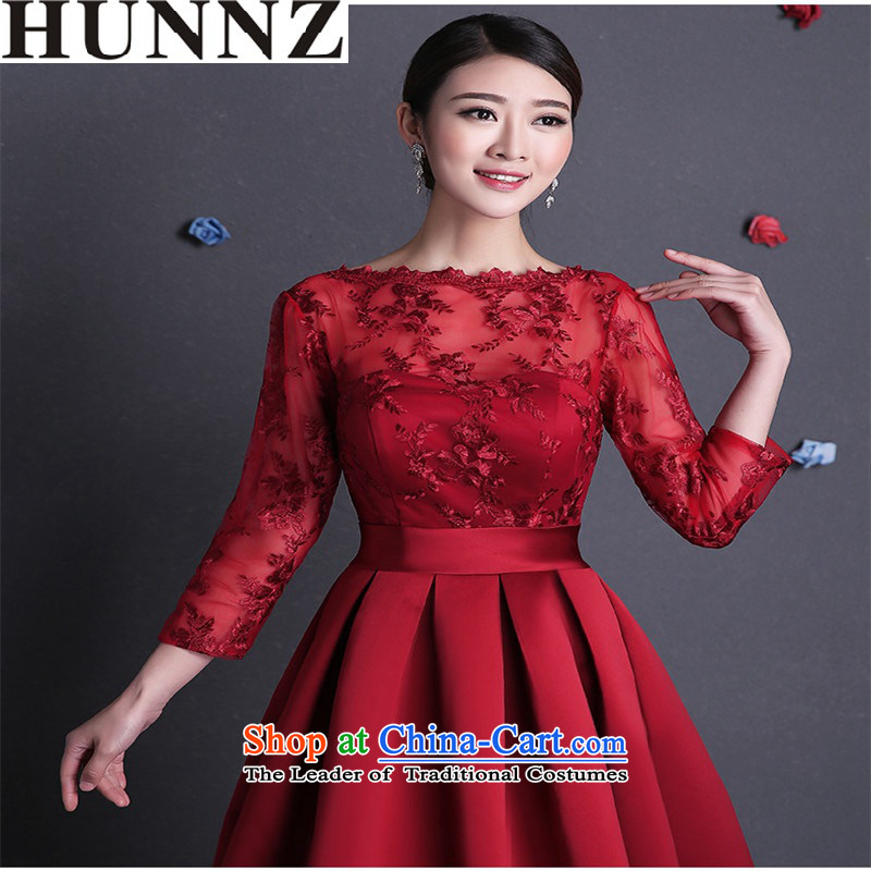      Toasting Champagne Services 2015 new HUNNZ stylish slotted shoulder bride wedding dress evening dresses bridesmaid XL,HUNNZ,,, serving wine red shopping on the Internet